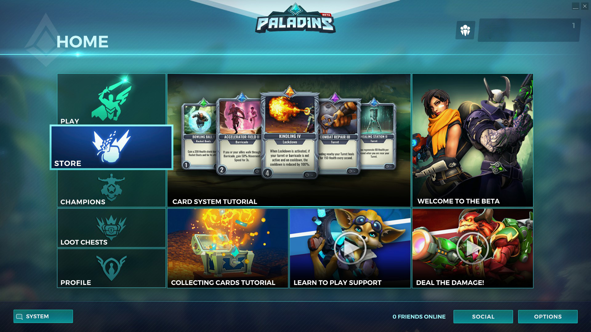 Des vidéos sont présentes sur la page d'accueil du jeu.