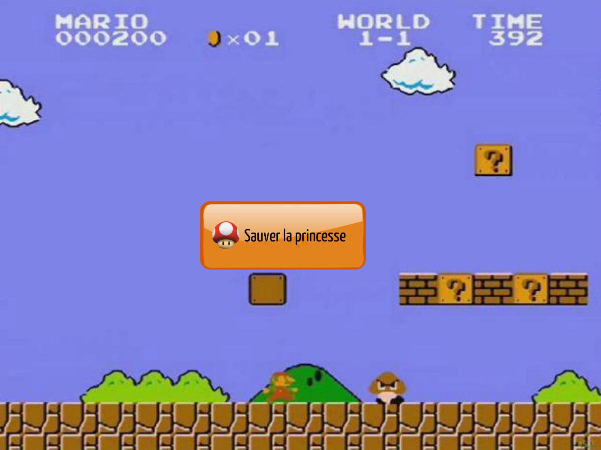 Image modifiée de Super Mario Bros, Nintendo 1985